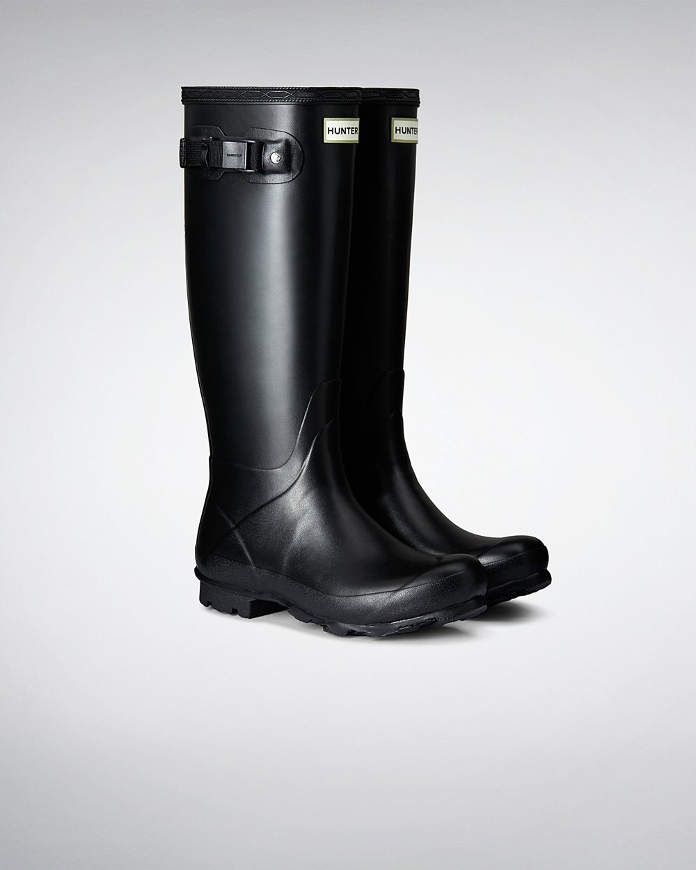 Womens Hunter Norris Field - Tall Rain Boots Black - 9342-UJRBE